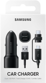 Car Fast Charger Dual Combo Cable (15W)